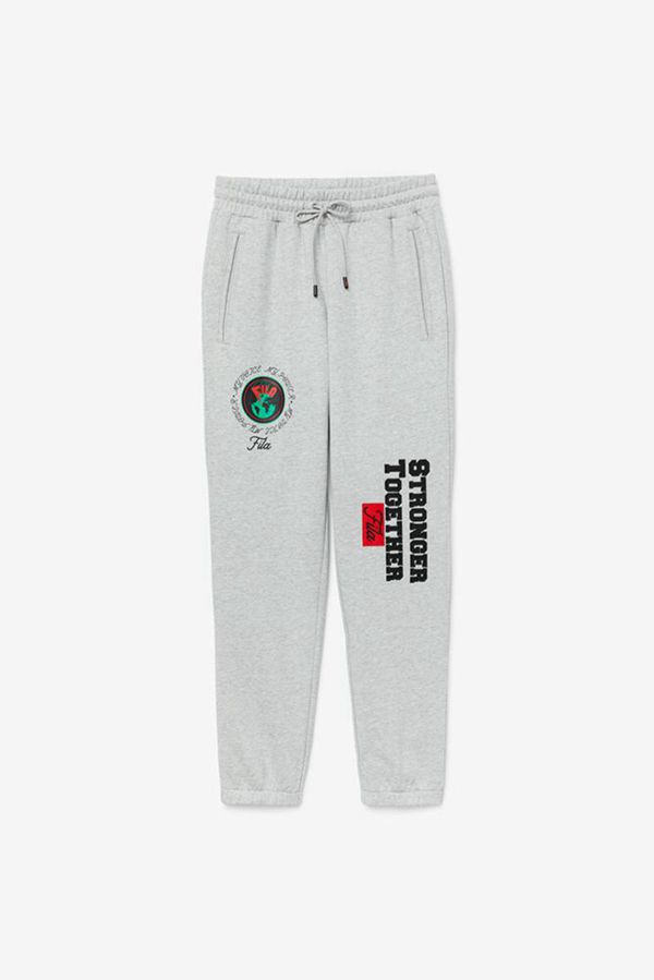 Pantalón Jogger Fila Hombre Gris - Rhys French Terry - España 514293VMA